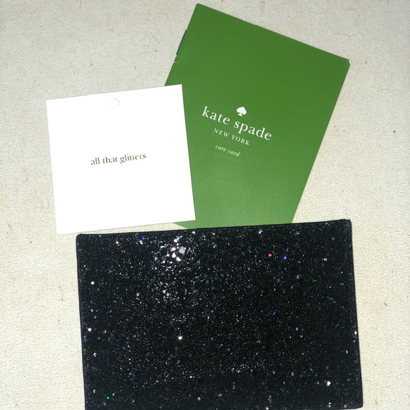 Kate Spade Greta Court Graham Glitter Card Holder - Picture 1 of 4